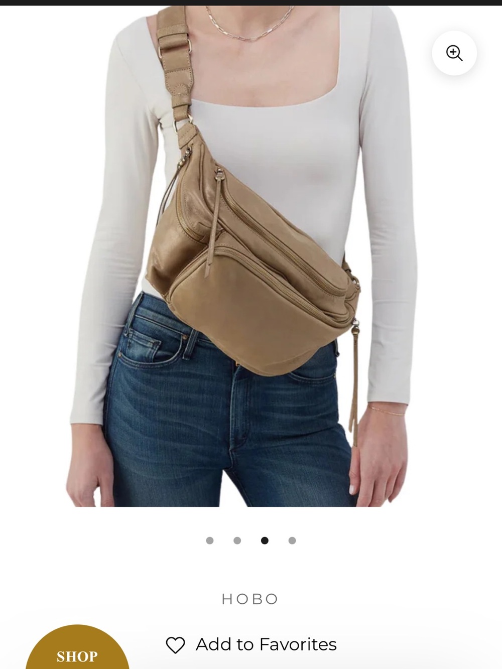 Hobo Via Sling-metallic grey